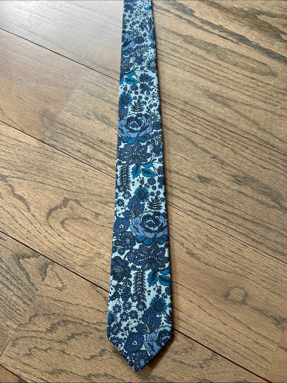 J. Crew Blue Floral Slim Men's Tie-Liberty Fabric